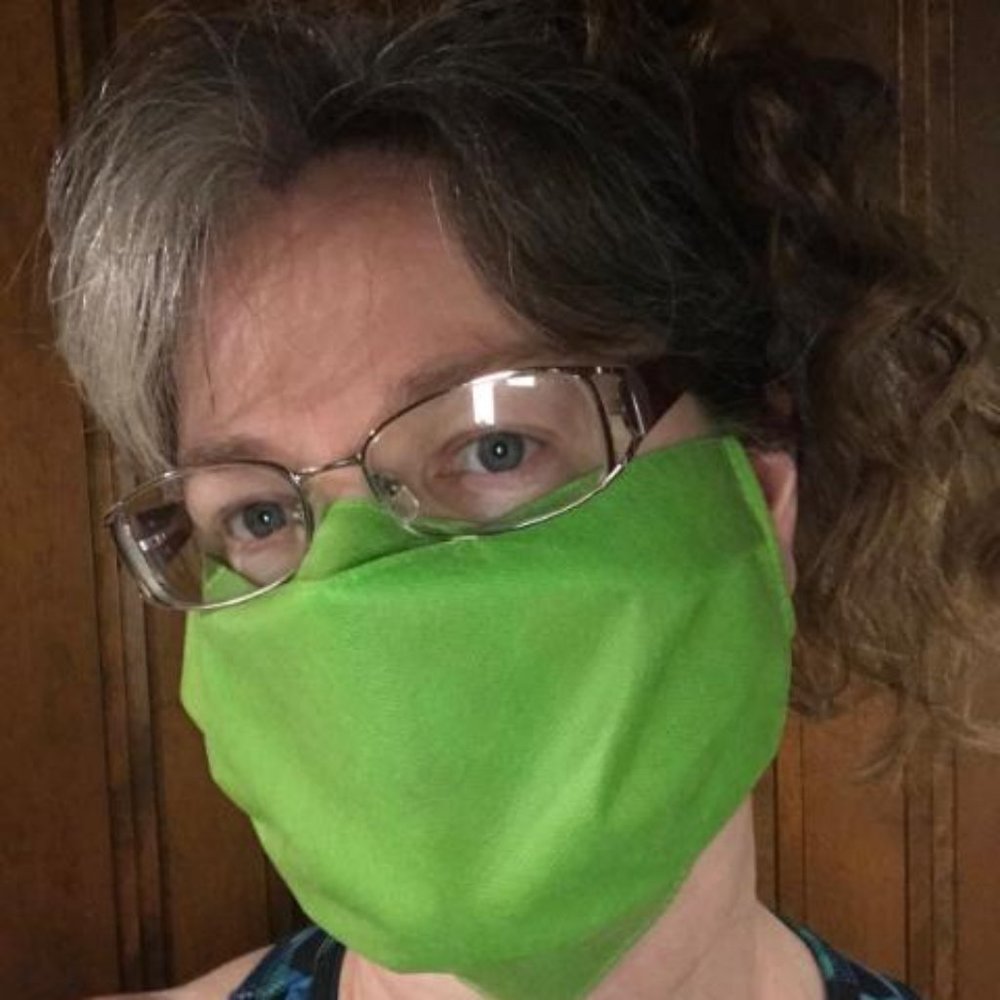 LIME GREEN CUSTOM FACE MASK WASHABLE REUSABLE …